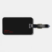 ~の旅行者のドラマーをドラムをたたきます ラゲッジタグ (裏面横)