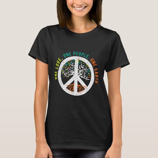 ~の日に一人の人を愛す国際的る Tシャツ (正面)