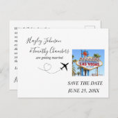 の日付をネバ結婚ダ州ラスベガスに保存 シーズンポストカード (正面/裏面)