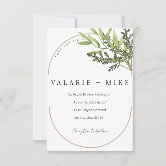 の日付を保結婚存 セーブザデート (正面)