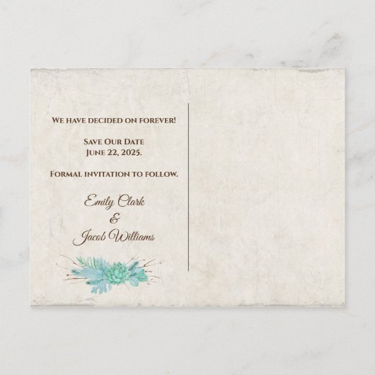 の日付を永遠に保結婚存 案内ポストカード (裏面)