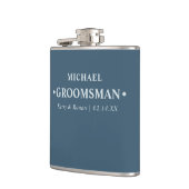 の日付結婚と名前グローマパーソナライズされたンブルー フラスク (左)