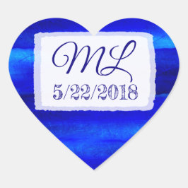 の日付結婚新郎新婦ハートシール ハートシール