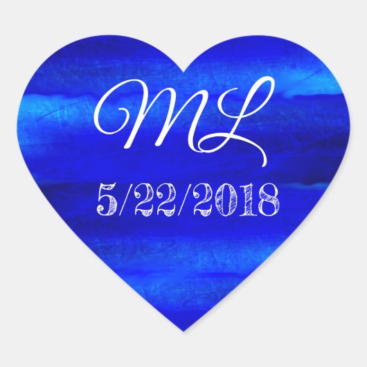 の日付結婚新郎新婦ハートシール ハートシール (正面)