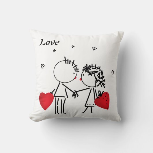 の日結婚バレンイン，愛 クッション (正面)
