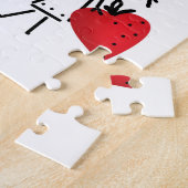 の日結婚バレンイン，愛 ジグソーパズル (側面)