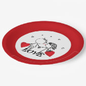 の日結婚バレンイン，愛 ペーパープレート (アングル)