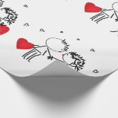 の日結婚バレンイン，愛 ラッピングペーパー (角)