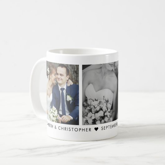 の日結婚付とモノグラム3フォトコーヒーマグ コーヒーマグカップ (正面左)