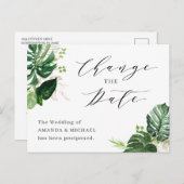 の日結婚付の変更トロピカルパーム離れ ポストカード (正面/裏面)