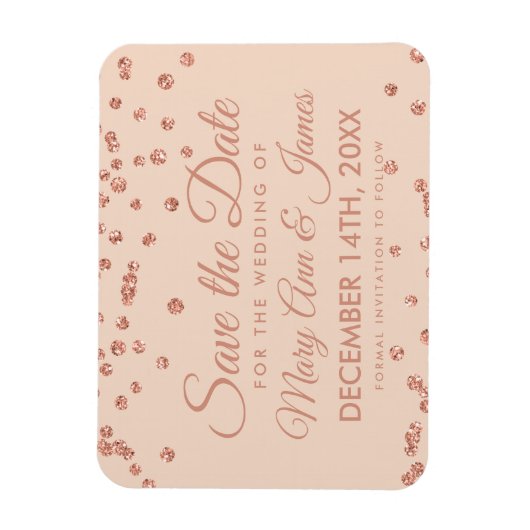 の日結婚付救バラ金ゴールドグリッター紙吹雪赤面 マグネット (縦)