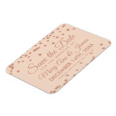 の日結婚付救バラ金ゴールドグリッター紙吹雪赤面 マグネット (左側)