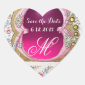 の日結婚付救フローラ分与ジェムストーンハート ハートシール (正面)