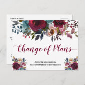 の日結婚日延期ブルゴーニュ海軍フローラ 案内ポストカード (正面/裏面)