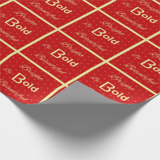 の明インスパイアるいはっきりした美しい赤いタイル ラッピングペーパー (角)