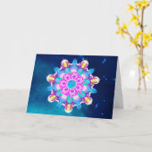 *~*の星明かりの夜青、ターコイズの治療エネルギー カード (黄色い花)