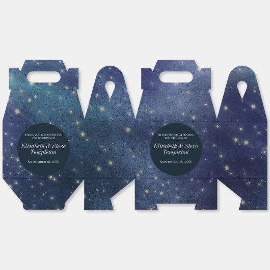 の星結婚の夜の天空ありがとう海軍 フェイバーボックス (見開き)
