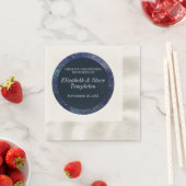 の星結婚の夜の天空ありがとう海軍 縁ありカクテルナプキン (インサイチュ)