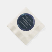 の星結婚の夜の天空ありがとう海軍 縁ありカクテルナプキン (角)