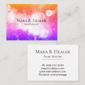 *~*の星雲の宇宙ラベンダーのピンクのモモの銀河系 名刺 (正面/裏面)