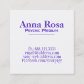 *~*の星雲の宇宙銀河系の神聖な幾何学 スクエア名刺 (裏面)