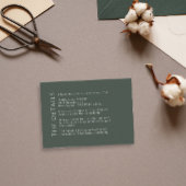 の暗モダン結婚緑の詳細エンクロージャカード エンクロージャーカード