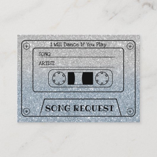 の曲結婚要求ダスティブルーグリッター挿入 エンクロージャーカード (正面)