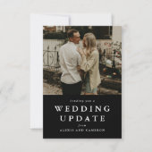 の更新結婚の日付ブラックフォトカードの変更 (正面)