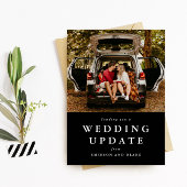 の更新結婚の日付ブラックフォトカードの変更