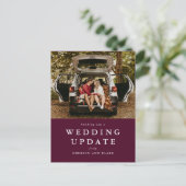 の更新結婚日を変更するmaroon photo ポストカード (スタンド正面)