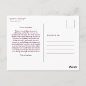 の更新結婚日を変更するmaroon photo ポストカード (裏面)