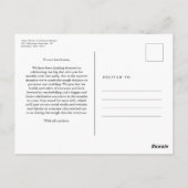 の更新結婚日付はがきの変更 ポストカード (裏面)