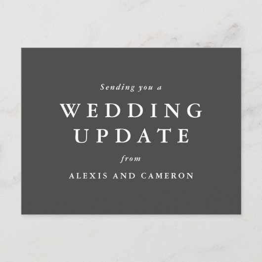 の更新結婚日付はがきの変更 ポストカード (正面)