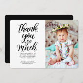 の書クラシック写バプテスマありがとう サンキューカード (正面/裏面)