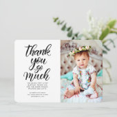 の書クラシック写バプテスマありがとう サンキューカード (スタンド正面)