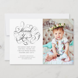 の書クラシック写バプテスマありがとう サンキューカード