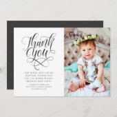 の書クラシック写バプテスマありがとう サンキューカード (正面/裏面)