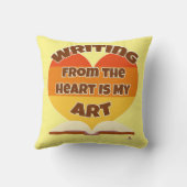 の書ハートから私のアート作家ことわざ クッション (裏面)