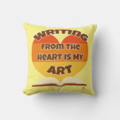 の書ハートから私のアート作家ことわざ クッション (正面)