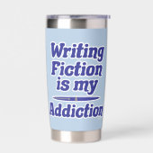の書フィクションは私の中毒作家ことわざ 保温保冷タンブラー (左面)