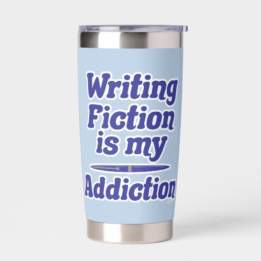 の書フィクションは私の中毒作家ことわざ 保温保冷タンブラー (左面)