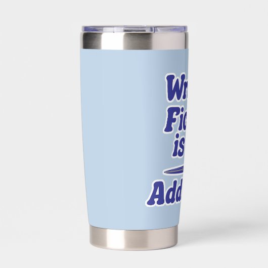 の書フィクションは私の中毒作家ことわざ 保温保冷タンブラー (正面)