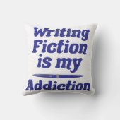 の書フィクションは私の中毒作家ライフスタイル クッション (裏面)