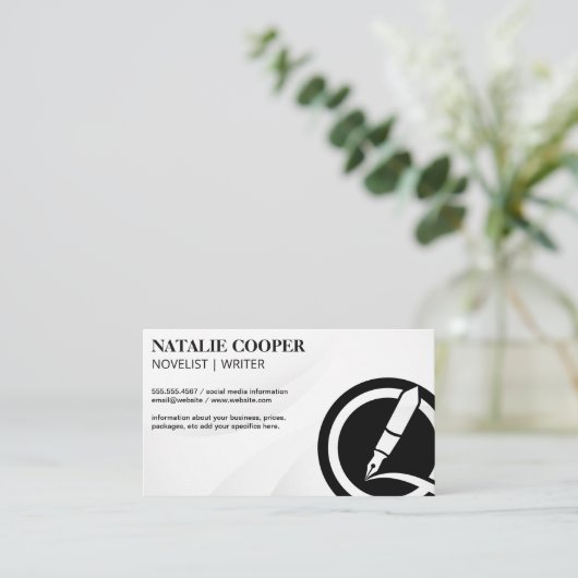 の書ペンのロゴ 名刺 (スタンド正面)