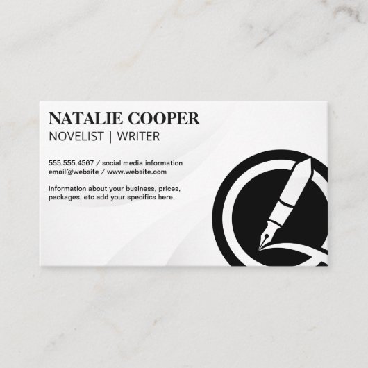 の書ペンのロゴ 名刺 (正面)