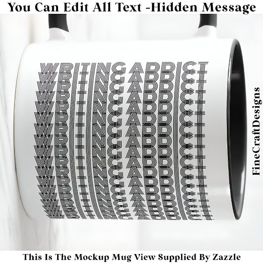 の書中毒性の隠しメッセージおもしろいノベルティ111B マグカップ