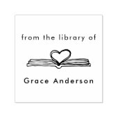 ～の書庫から手書きの本ハート セルフインキングスタンプ (デザイン)