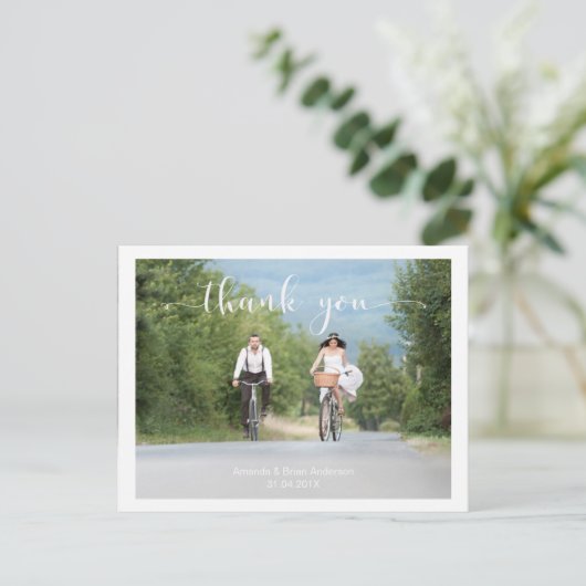 の書結婚道ありがとう写真はがき ポストカード (スタンド正面)