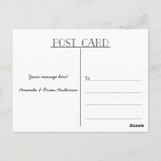 の書結婚道ありがとう写真はがき ポストカード (裏面)