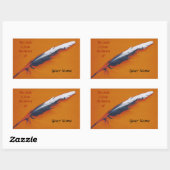 の書quill libraryステッカープレート 長方形シール (シート)